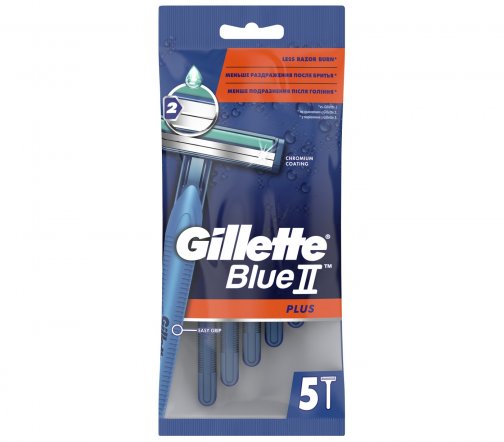 Gillette Одноразовый станок Blue II Plus 5шт