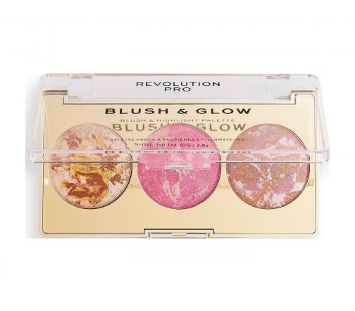 Revolution Pro Палетка для макияжа 3в1 Blush & Glow Rose Glow