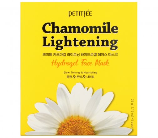 Petitfee Chamomile Lightening Маска гидрогелевая для лица с ромашкой 32мл