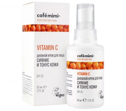 Cafe Mimi Крем дневной для лица Сияние и тонус кожи Vitamin C 50мл