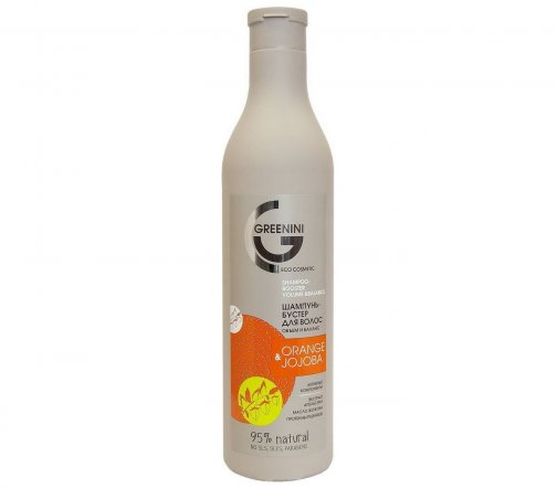 Greenini Шампунь-бустер для волос Объем и баланс Orange&Jojoba