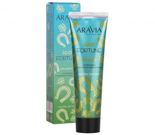 Aravia Professional Крем для рук Feel Fortune с коллагеном и экстрактом зеленого кофе 100мл