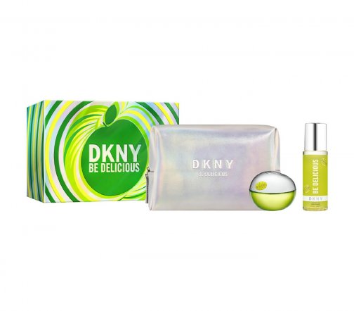 DKNY Be Delicious Набор Парфюмерная вода 100мл+Мист 125мл+Косметичка