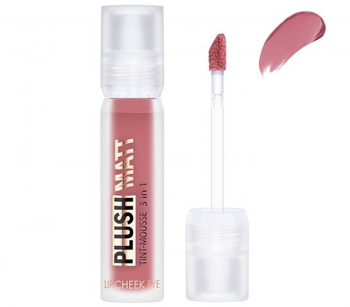 Luxvisage Тинт-мусс 3в1 для губ, щек и век Plush Matt 302 Сиреневый