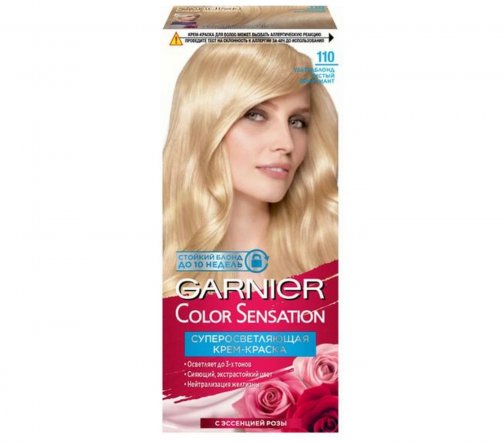 Garnier Color Sensation Роскошь цвета Крем-краска для волос 110 Ультраблонд Чистый бриллиант