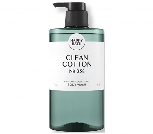 Happy Bath Гель для душа с ароматом хлопка Clear Cotton №358 910мл