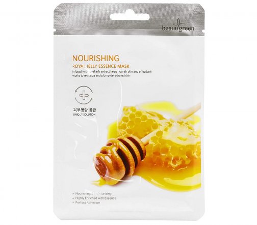 BeauuGreen Nourishing Royal Jelly Маска тканевая питательная с маточным молочком 23мл