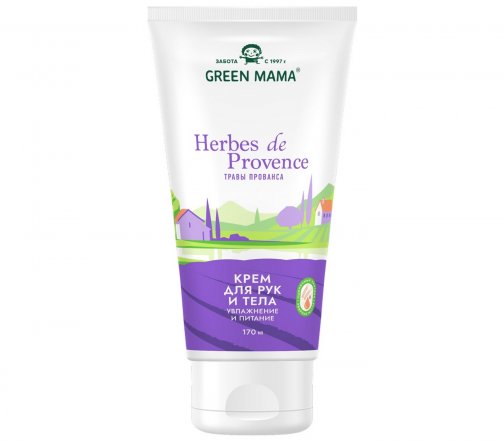 Green Mama Травы Прованса Крем для кожи рук и тела Увлажнение и питание 170мл