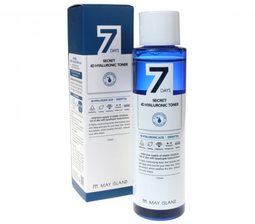May Island 7 Days Secret 4D Hyaluronic Toner Тонер увлажняющий для лица с 4 видами гиалуроновой кисл