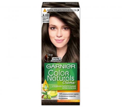Garnier Color Naturals Крем-краска для волос 4.00 Глубокий темно-каштановый