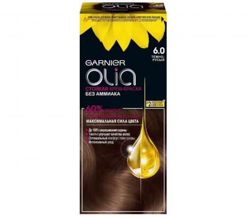 Garnier Olia Крем-краска для волос 6.0 Темно-русый