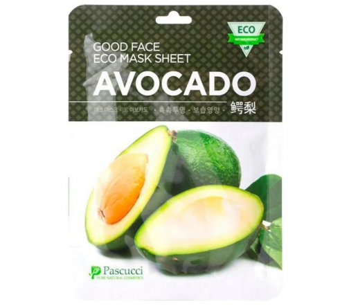 Pascucci Маска тканевая увлажняющая для лица Авокадо 23мл