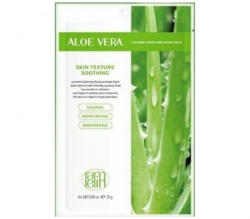 Lamelin Calming Moisture Маска тканевая успокаивающая для лица с алоэ вера 23гр