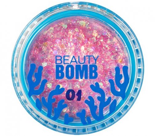 Beauty Bomb Глиттер для лица Shimmy Yarr  Розовый