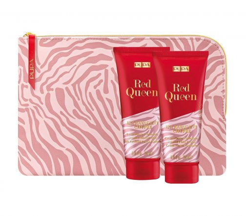 Pupa Набор Red Queen Extravagant Chypre Set Молочко для душа+Крем для тела+Косметичка