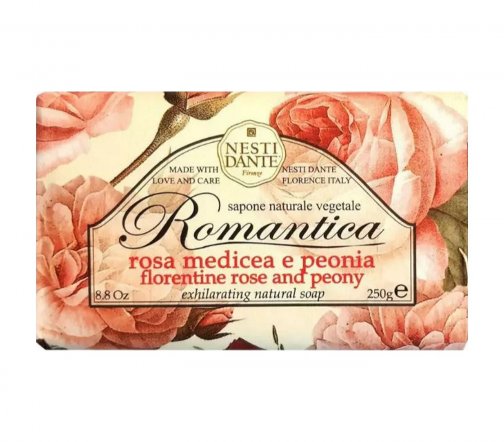 Nesti Dante Romantica Мыло Флорентийская Роза и Пион 250гр