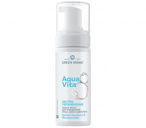Green Mama Aqua Vita 8 Пенка-мусс для умывания Экстраувлажнение 150мл
