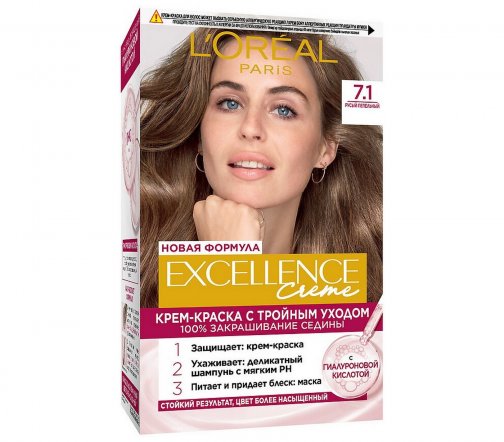 L'Oreal Paris Excellence Краска для волос 7.1 Русый пепельный