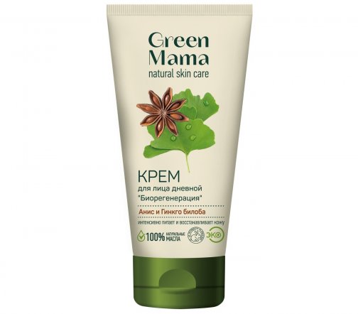 Green Mama Формула Тайги Крем дневной для лица Биорегенерация Анис и гинкго билоба 100мл