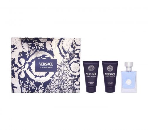 Versace Men Pour Homme Набор Туалетная вода+Шампунь-гель для волос и тела+Бальзам после бритья
