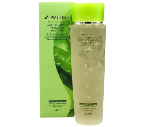 3W Clinic Aloe Full Water Тонер с экстрактом Алоэ увлажняющий 150мл
