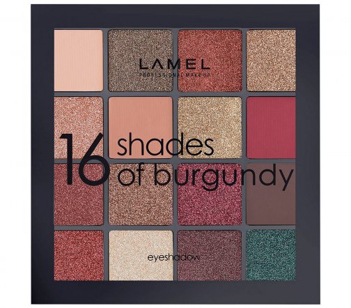 Lamel Professional Палетка теней для век 16 Shades Of Burgundy