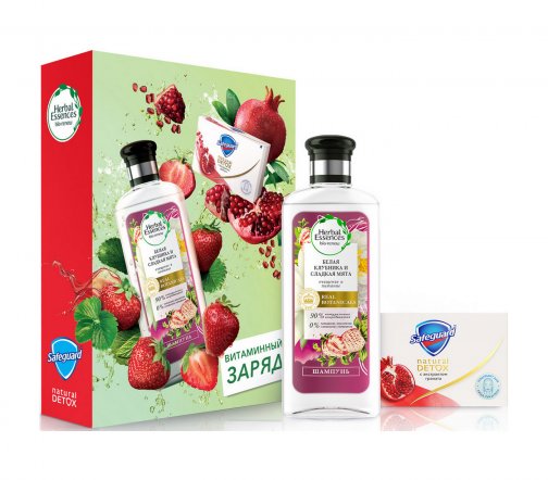 Herbal Essences Набор Витаминный заряд Шампунь 250мл+Мыло Safeguard 110гр