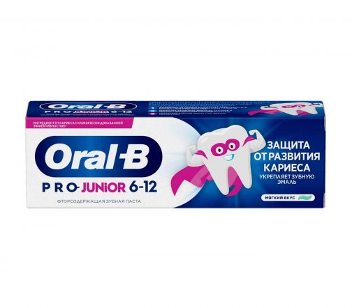 Oral-B Pro-Junior 6-12 Паста зубная Мягкий вкус 75мл