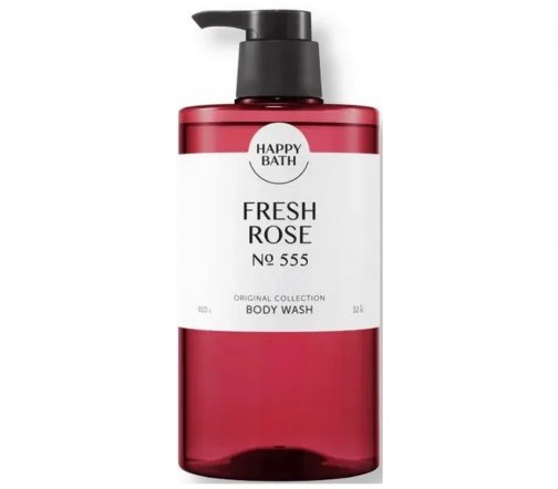 Happy Bath Гель для душа с ароматом розы Fresh Rose №555 910мл