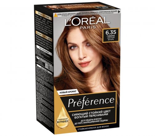 L'Oreal Paris Preference Краска для волос 6.35 Гавана Светлый янтарь
