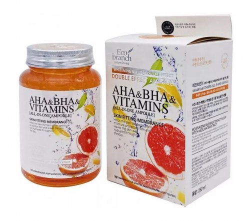 Eco Branch All In One Ampoule Крем для лица с кислотами AHA BHA Vitamins 250мл