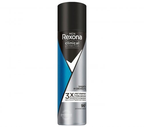 Rexona Men Clinical Protection Дезодорант-антиперспирант спрей Защита и свежесть 150мл