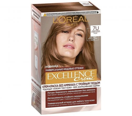 L'Oreal Paris Excellence Universal Nudes Краска для волос 7U Универсальный русый