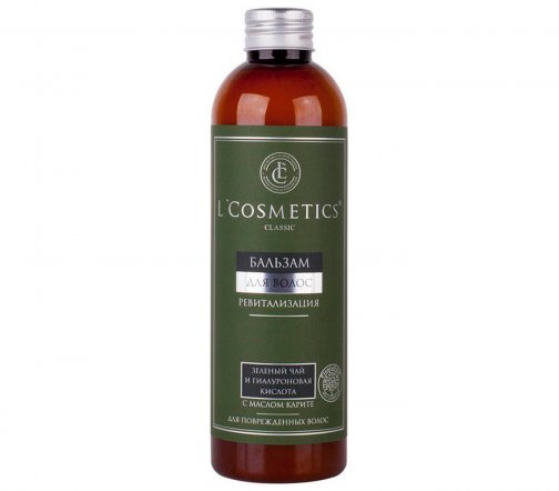 L'Cosmetics Бальзам для волос Ревитализация Зеленый чай и гиалуроновая кислота 250мл
