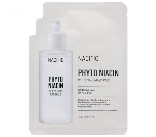 Nacific Phyto Miacin Whitening Mask Pack Маска тканевая осветляющая для лица 25мл