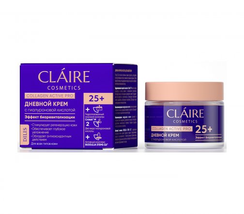 Claire Cosmetics Collagen Active Pro Крем дневной для лица 25+ 50мл