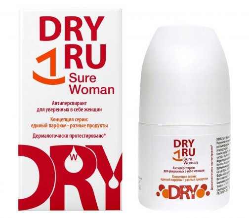 Dry Ru Sure Woman (Ру Шуэ Вуман) Антиперспирант-ролик для уверенных в себе женщин 50мл