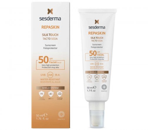 Sesderma Repaskin (Репаскин) Средство солнцезащитное тональное для лица с нежностью шелка SPF50 50мл