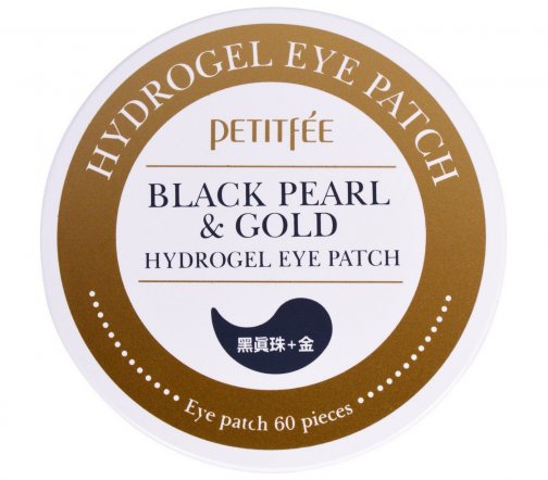 Petitfee Патчи гидрогелевые для век Black Pearl & Gold 180гр