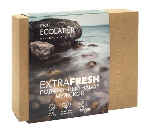 Ecolatier Men Набор Extra Fresh Гель для душа 150мл+Шампунь для волос 150мл