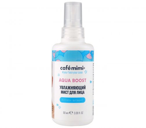 Cafe Mimi Мист увлажняющий для лица Aqua Boost 90мл