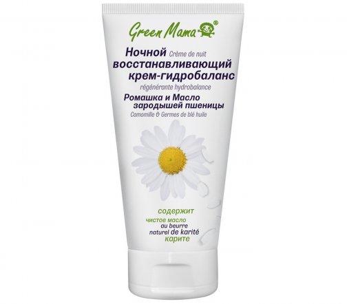 Green Mama Крем ночной для лица Ромашка и Масло зародышей пшеницы 100мл