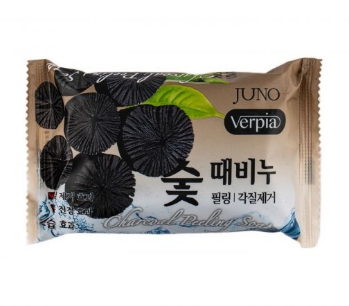 Juno Verpia Charcoal Мыло-пилинг с экстрактом древесного угля 150гр