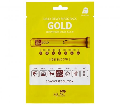 Mijin MJ Care Daily Dew Маска тканевая для лица Золото 25гр