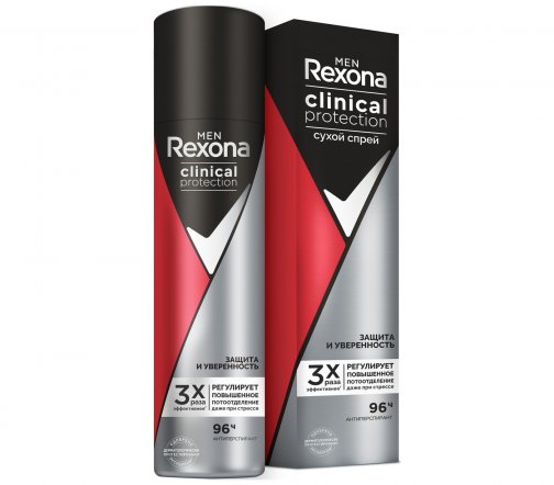 Rexona Men Clinical Protection Дезодорант-антиперспирант спрей Защита и уверенность 150мл