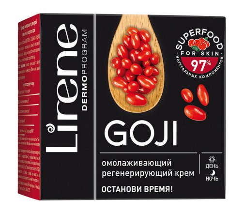 Lirene Superfood For Skin Крем для лица День и ночь омолаживающий Goji 50мл