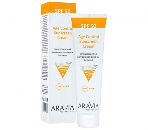 Aravia Professional Крем антивозрастной солнцезащитный для лица SPF50+ 100мл