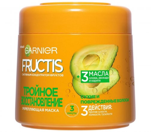 Garnier Fructis Маска укрепляющая для волос Тройное восстановление 300мл