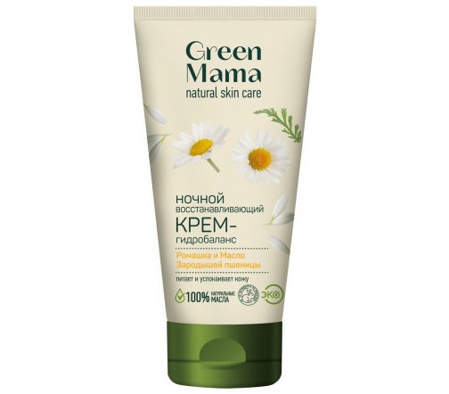 Green Mama Формула Тайги Крем-гидробаланс ночной для лица Ромашка и масло зародышей пшеницы 100мл