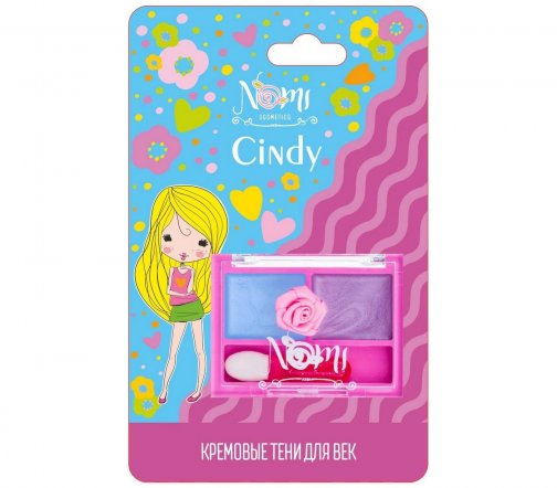 Nomi Тени детские кремовые для век Cindy Голубой+Фиолетовый